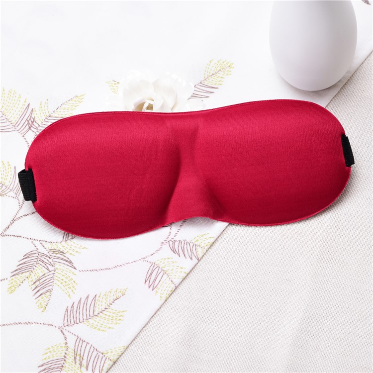 Super Soft Large Adjustable 3D Contoured Eye Sleep Mask for Travel Shift Work - Red-1