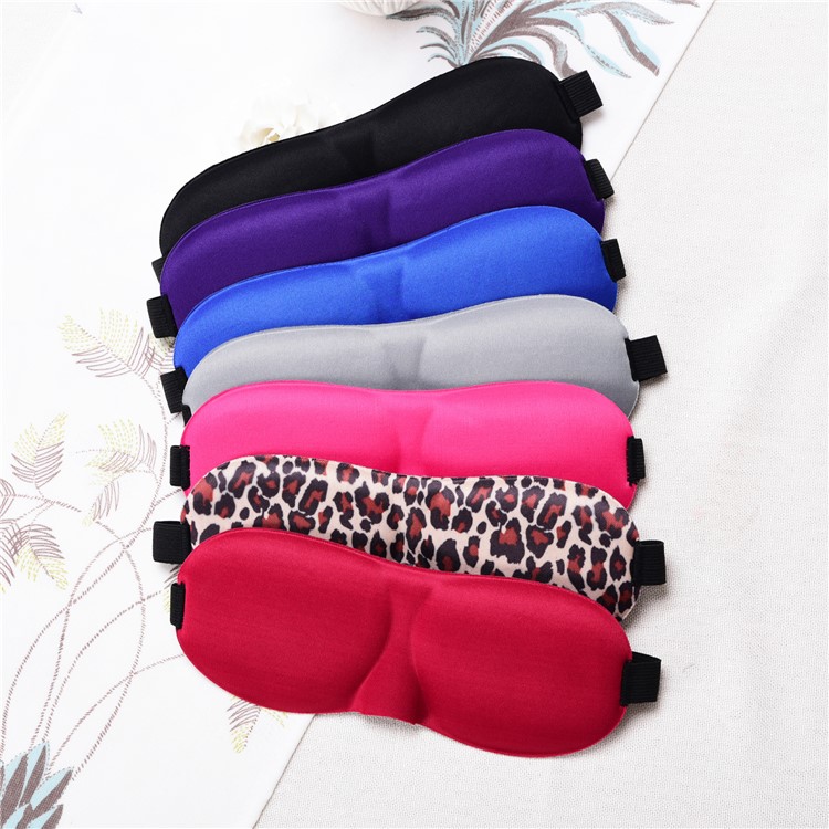 Super Soft Large Adjustable 3D Contoured Eye Sleep Mask for Travel Shift Work - Red-2