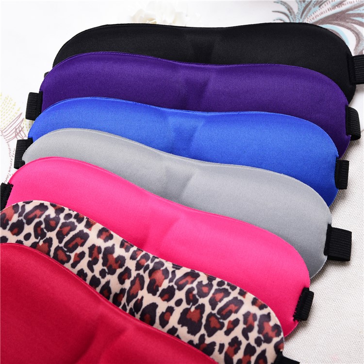 Super Soft Large Adjustable 3D Contoured Eye Sleep Mask for Travel Shift Work - Red-3