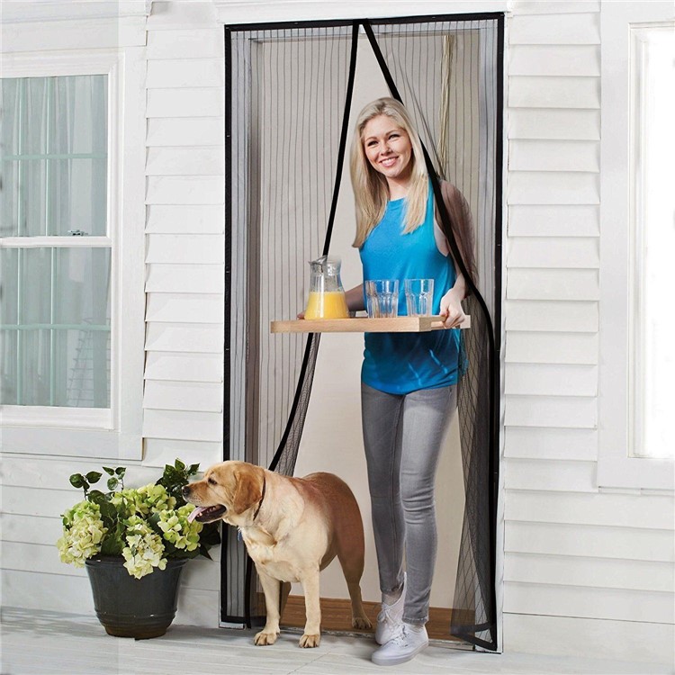 Magic Magnetic Screen Mesh Door Full Frame Velcro-2