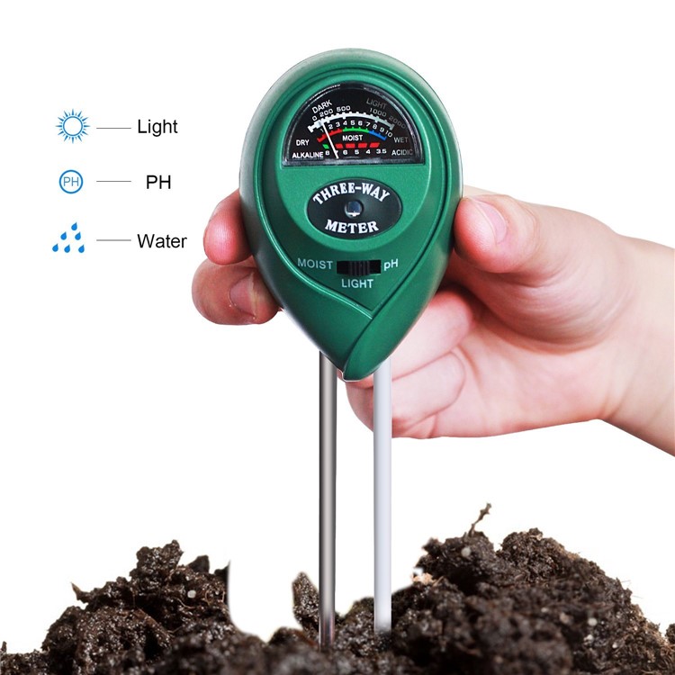 3-in-1 PH Moisture and Light Plant Soil Tester for Gardening Farming-2