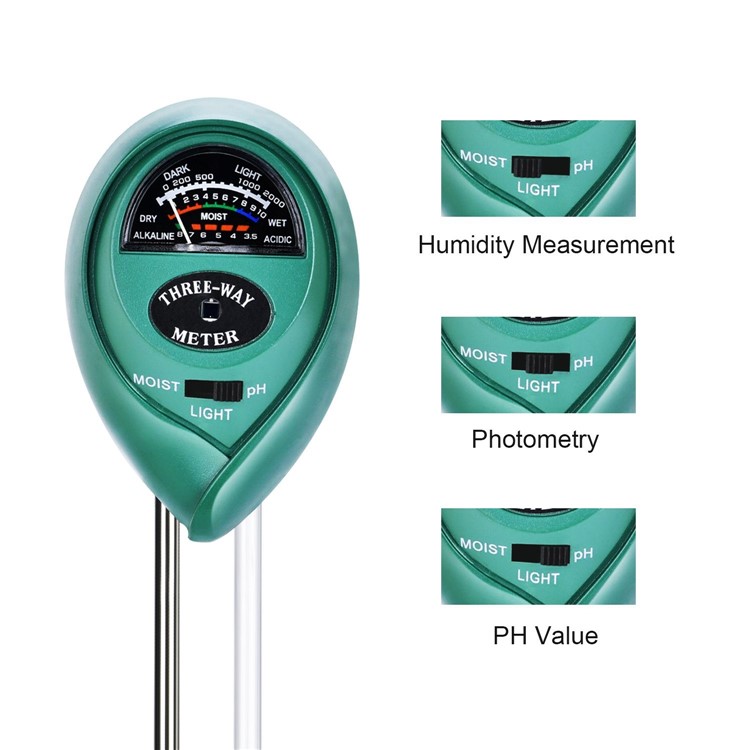 3-in-1 PH Moisture and Light Plant Soil Tester for Gardening Farming-3