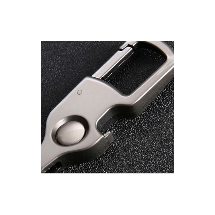 Ouvre-bouteille 3-en-1 Porte-clés Lampe De Poche LED - Gris-4