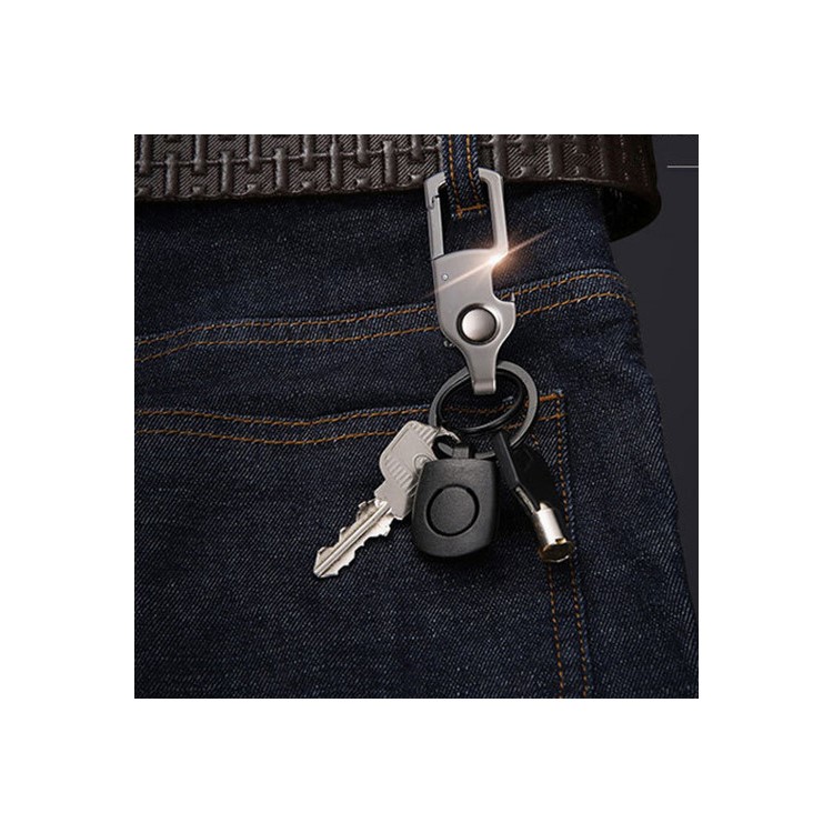 Ouvre-bouteille 3-en-1 Porte-clés Lampe De Poche LED - Gris-7