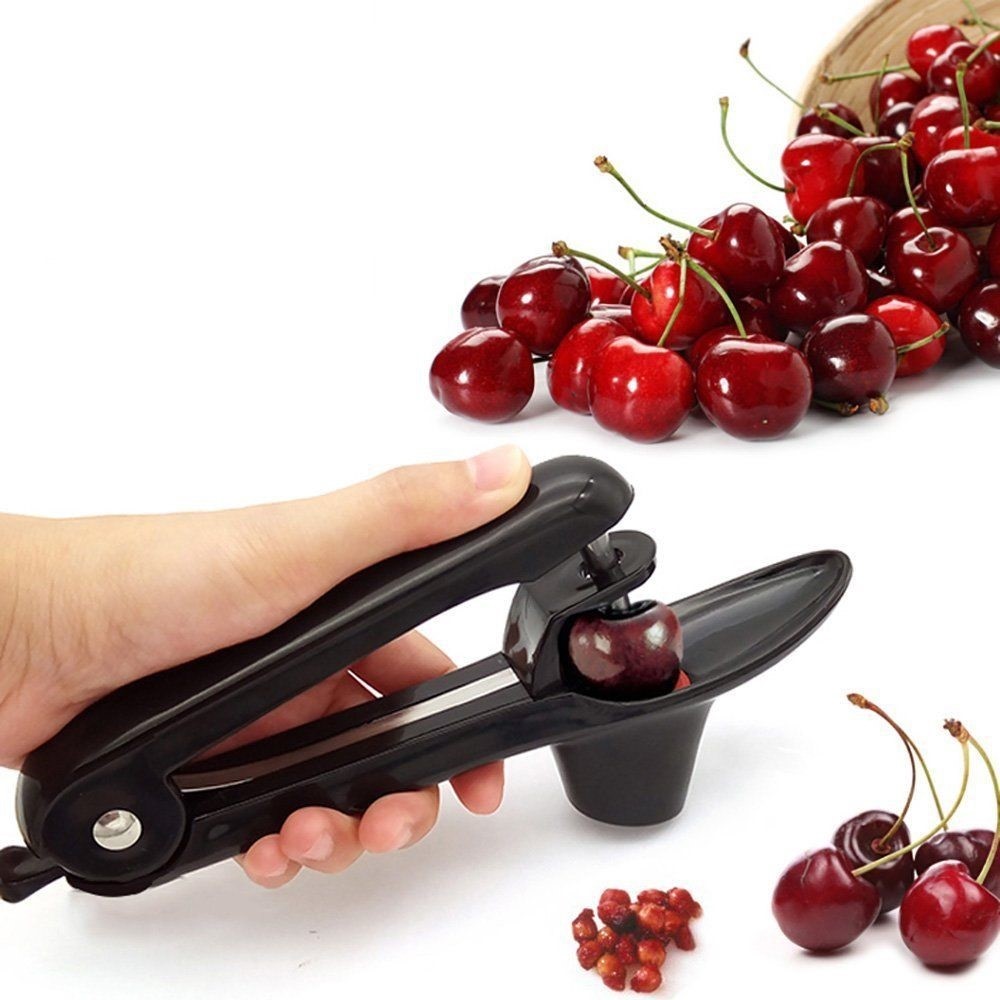 Cherry Pitter and Olive Core Remover Tool - Black-1