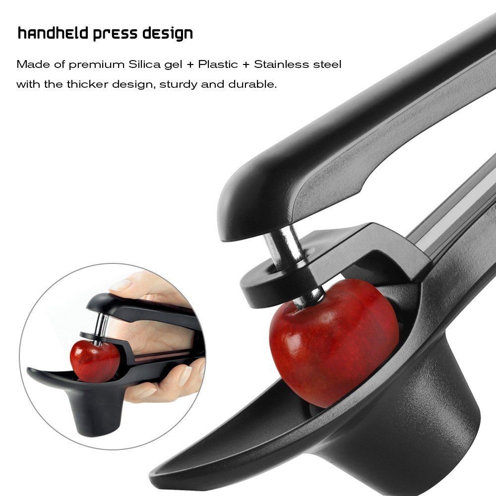 Cherry Pitter and Olive Core Remover Tool - Black-7