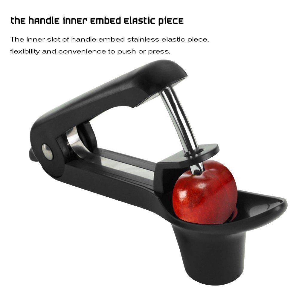 Cherry Pitter and Olive Core Remover Tool - Black-8