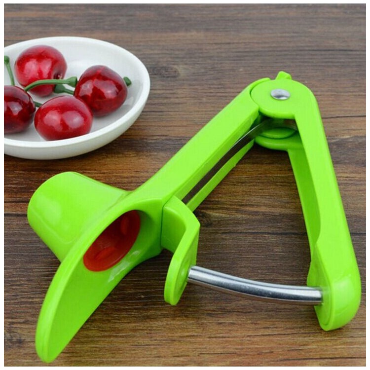 Handheld Cherry Pitter and Olive Core Remover Tool - Green-1