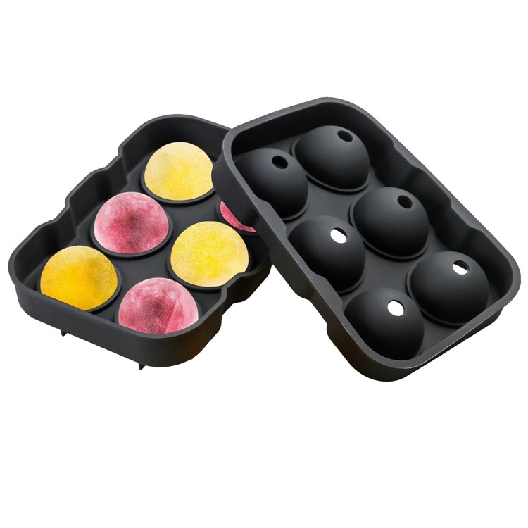 6 Compartments Mini Silicone Semi-circle Shape + Square Shape Ice Cube Candy Cake Chocolate Mold-1