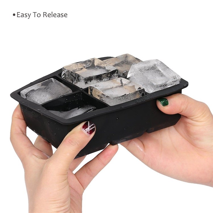 6 Compartments Mini Silicone Semi-circle Shape + Square Shape Ice Cube Candy Cake Chocolate Mold-8