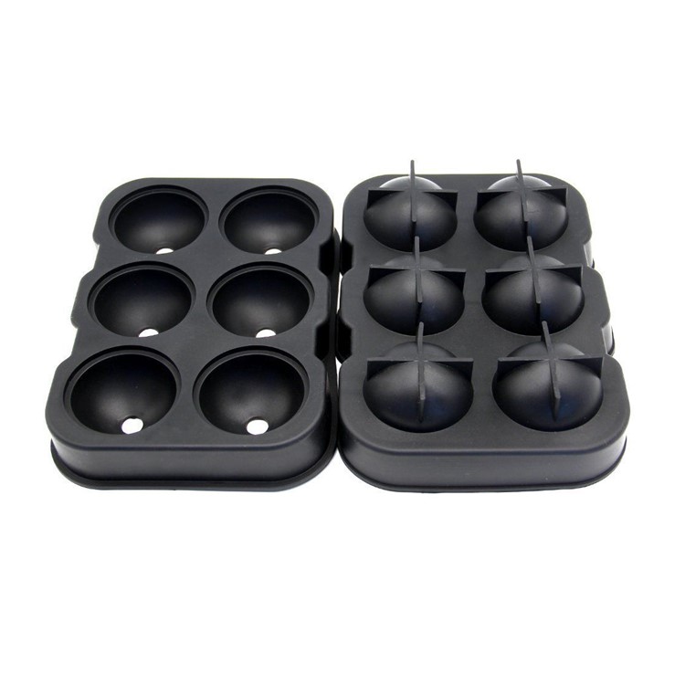 6 Compartments Mini Silicone Semi-circle Shape + Square Shape Ice Cube Candy Cake Chocolate Mold-4