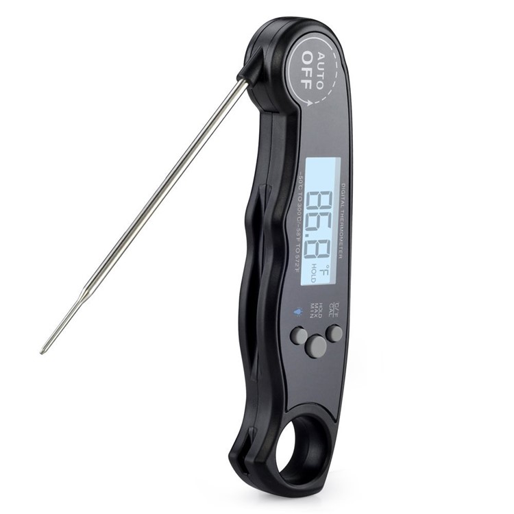 Instant Read Thermometer Waterproof Digital Meat Thermometer with Backlight and Calibration Functions-2