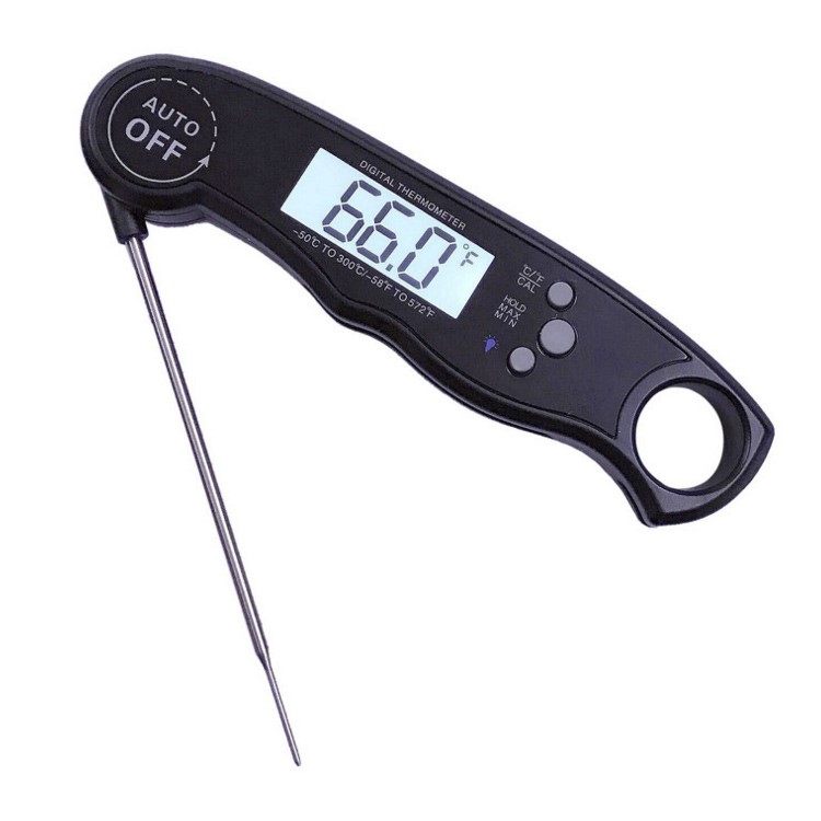 Instant Read Thermometer Waterproof Digital Meat Thermometer with Backlight and Calibration Functions-3