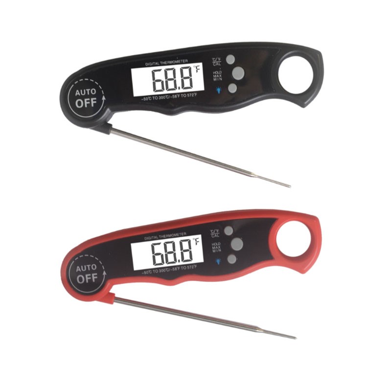 Instant Read Thermometer Waterproof Digital Meat Thermometer with Backlight and Calibration Functions-5