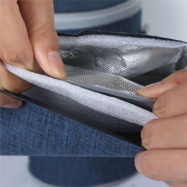 7.5L Portable Insulated Lunch Bag Cooler Bag Cooler Box Zip Closure Handbag-5