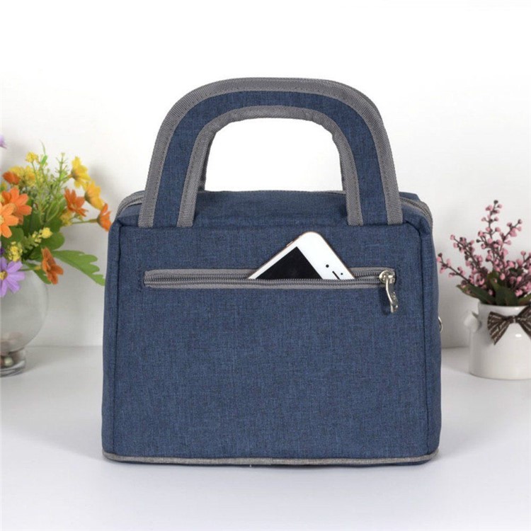 7.5L Portable Insulated Lunch Bag Cooler Bag Cooler Box Zip Closure Handbag-6