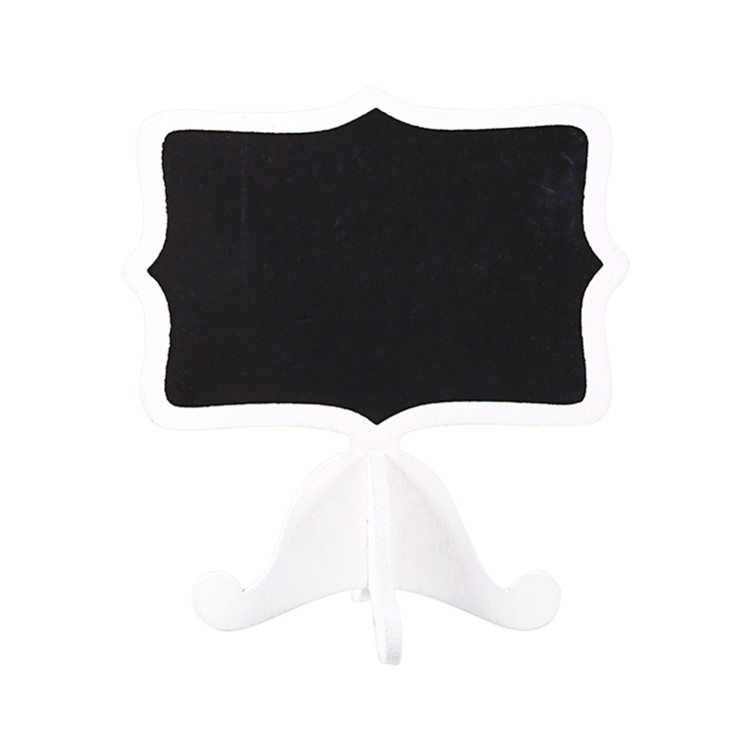 12PCS Wood Message Writing Board Chalkboards with Easel Stand - White-2