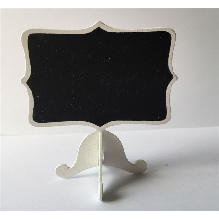 12PCS Wood Message Writing Board Chalkboards with Easel Stand - White-7
