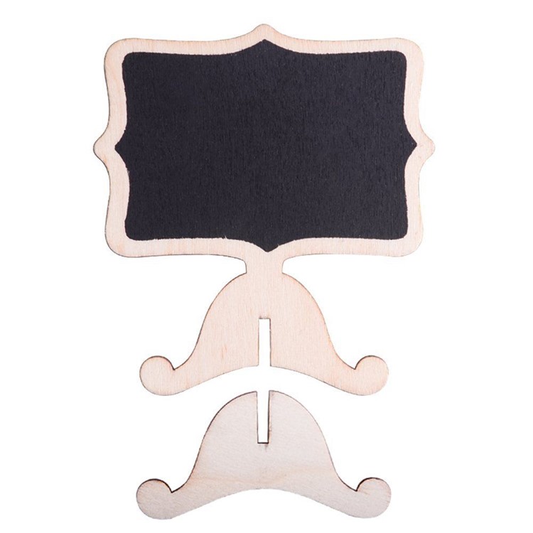 12PCS Signs Memo Message Blackboard Writing Chalkboards with Support Easel - Brown-4