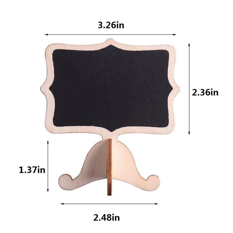 12PCS Signs Memo Message Blackboard Writing Chalkboards with Support Easel - Brown-5