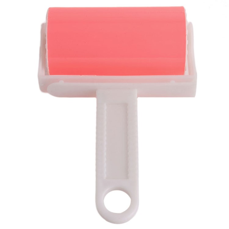 2Pcs/Set Sticky Roller Travel Lint Roller Reusable Sticky Picker Cleaner Pet Hair Remover - Pink-16
