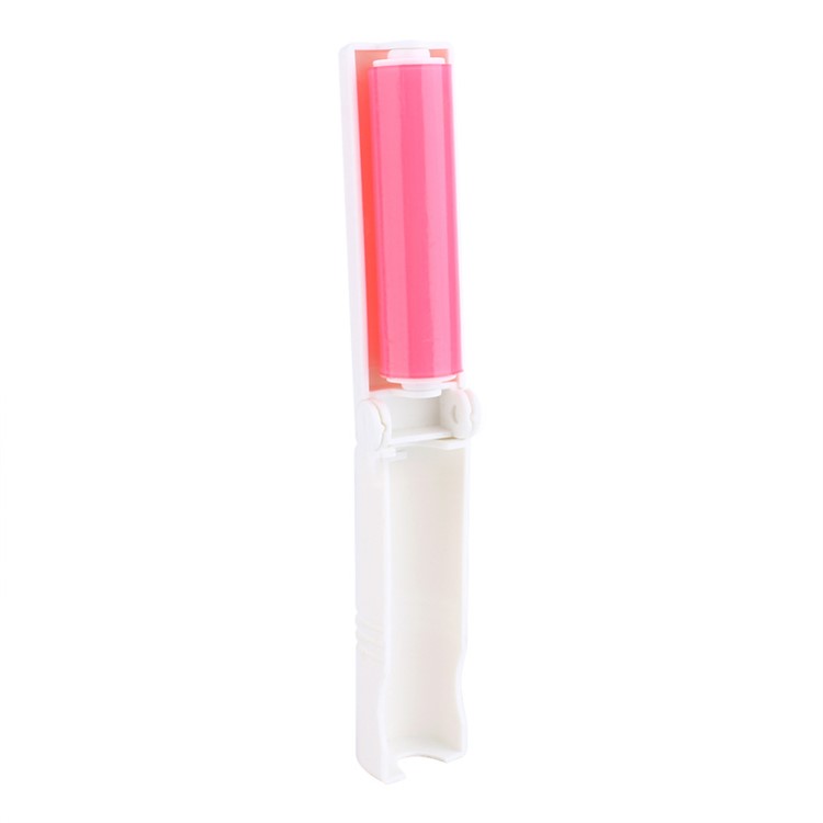 2Pcs/Set Sticky Roller Travel Lint Roller Reusable Sticky Picker Cleaner Pet Hair Remover - Pink-3