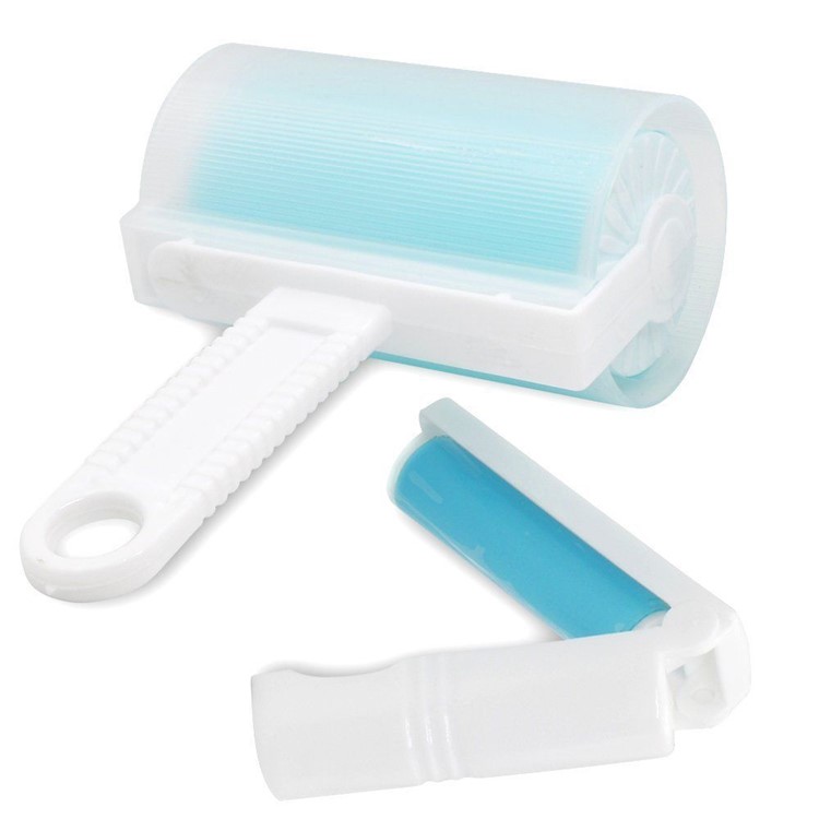 2Pcs/Set Washable Travel Lint Roller Reusable Sticky Picker Cleaner Sticky Lint Roller - Blue-1