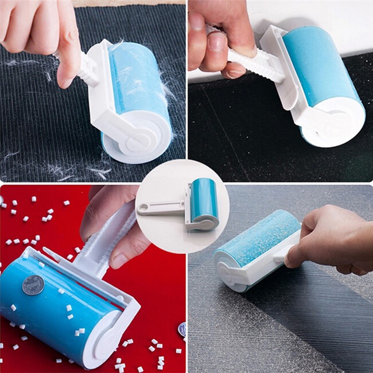 2Pcs/Set Washable Travel Lint Roller Reusable Sticky Picker Cleaner Sticky Lint Roller - Blue-26