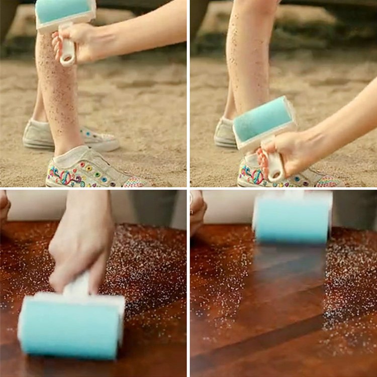 2Pcs/Set Washable Travel Lint Roller Reusable Sticky Picker Cleaner Sticky Lint Roller - Blue-28