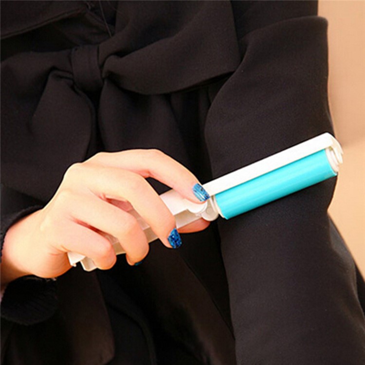 2Pcs/Set Washable Travel Lint Roller Reusable Sticky Picker Cleaner Sticky Lint Roller - Blue-3