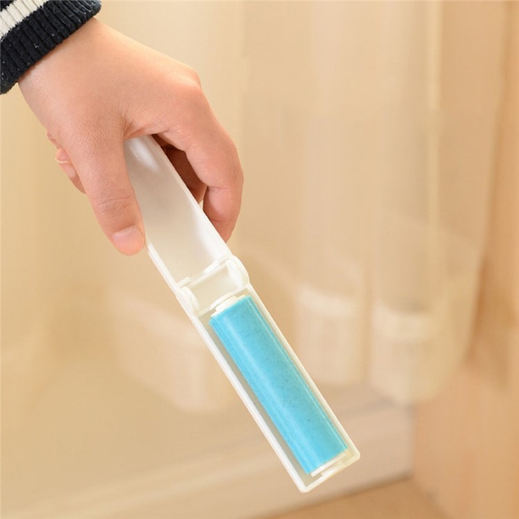 2Pcs/Set Washable Travel Lint Roller Reusable Sticky Picker Cleaner Sticky Lint Roller - Blue-5