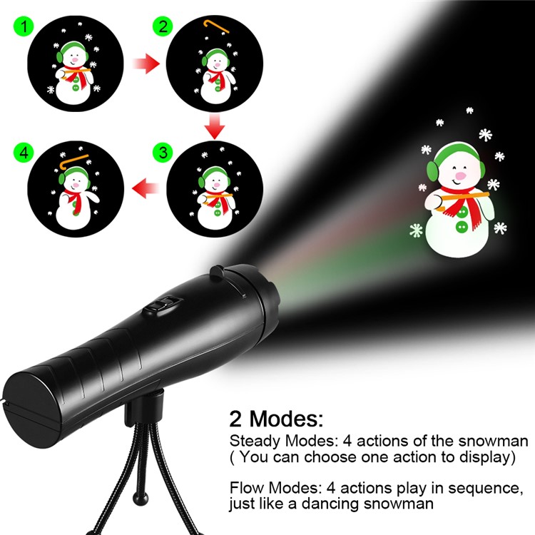8 Pattern Cards LED Projector Flashlight Landscape Lamp for Xmas, Thanksgiving etc-3