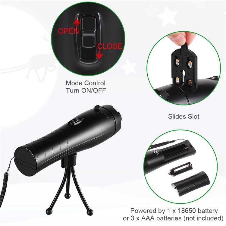 8 Pattern Cards LED Projector Flashlight Landscape Lamp for Xmas, Thanksgiving etc-5