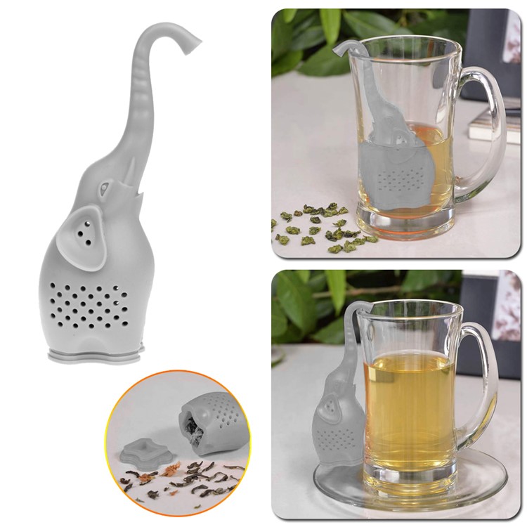 7 Pcs Cute Food-grade Silicone Tea Strainer Tea Infuser (Man, Monkey, Sea Lions, Elephant, Shark, Dog, Sloth)-13