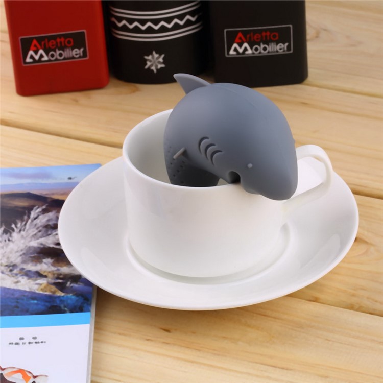 7 Pcs Cute Food-grade Silicone Tea Strainer Tea Infuser (Man, Monkey, Sea Lions, Elephant, Shark, Dog, Sloth)-14