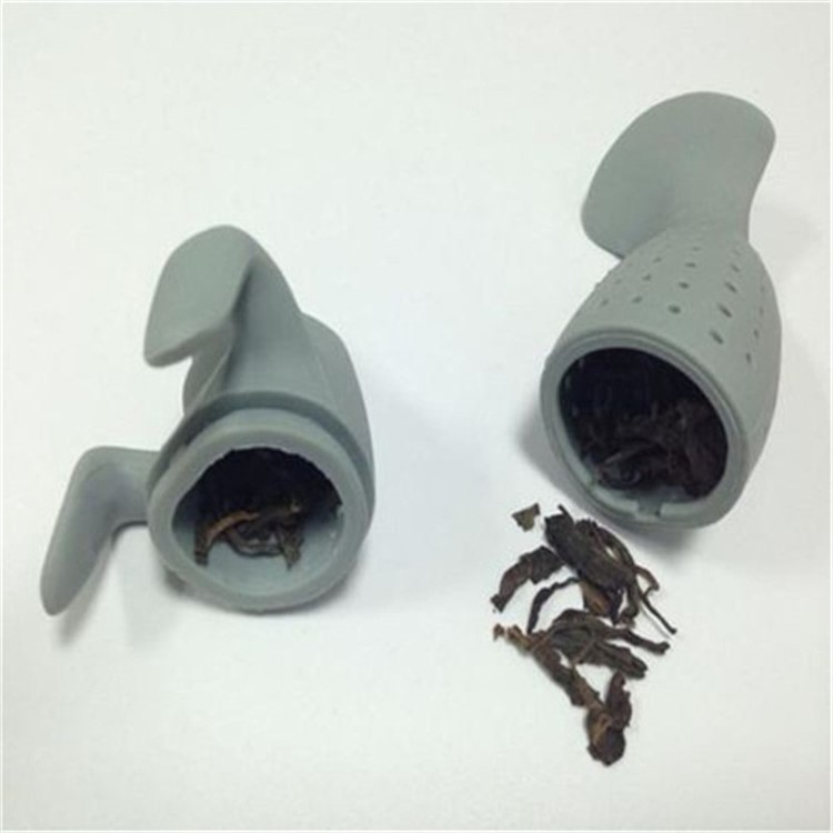7 Pcs Cute Food-grade Silicone Tea Strainer Tea Infuser (Man, Monkey, Sea Lions, Elephant, Shark, Dog, Sloth)-2
