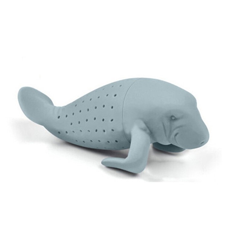 7 Pcs Cute Food-grade Silicone Tea Strainer Tea Infuser (Man, Monkey, Sea Lions, Elephant, Shark, Dog, Sloth)-4