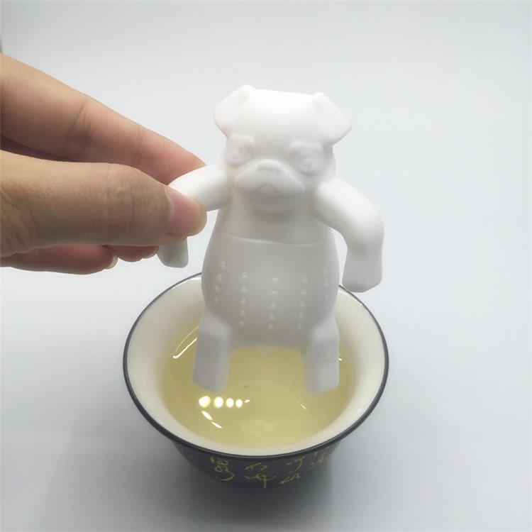 7 Pcs Cute Food-grade Silicone Tea Strainer Tea Infuser (Man, Monkey, Sea Lions, Elephant, Shark, Dog, Sloth)-6