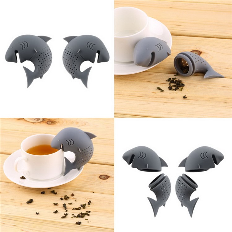 7 Pcs Cute Food-grade Silicone Tea Strainer Tea Infuser (Man, Monkey, Sea Lions, Elephant, Shark, Dog, Sloth)-7