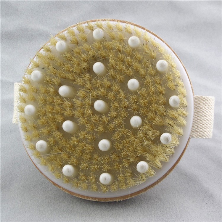 PPR Natural Boar's Bristle Massage Bath Body Brush-1