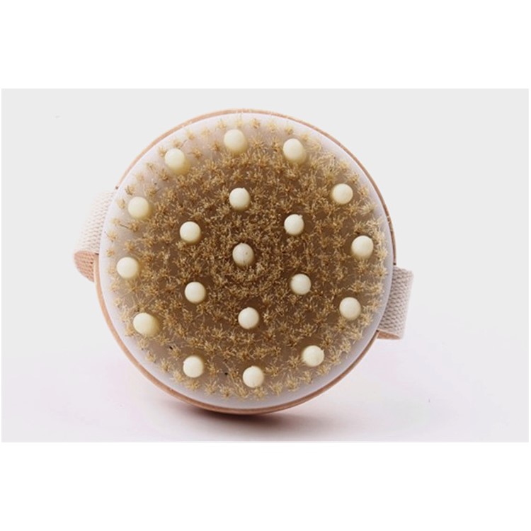 PPR Natural Boar's Bristle Massage Bath Body Brush-3