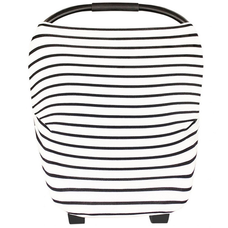 Multi-funtion Nursing Cover Scarf Baby Car Seat Canopy for Breastfeeding Moms - Pinstripes-1