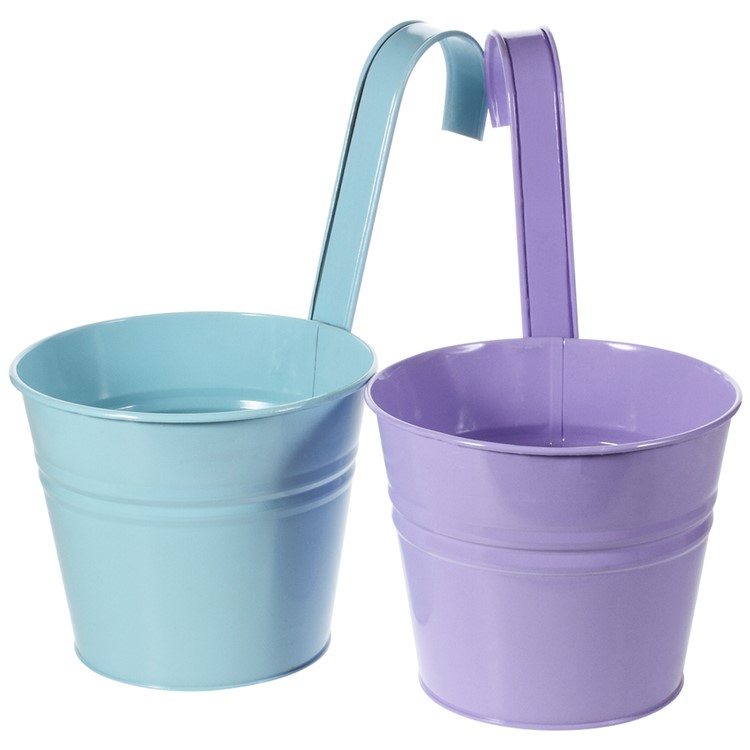8 Pz / Set Appeso Vasi Da Fiori In Metallo Ferro Appeso A Parete Fioriera Casa Decorazione Del Giardino-11