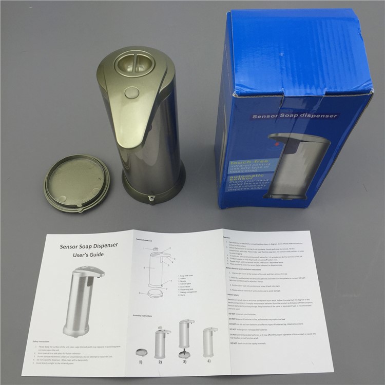 Automatic Soap Dispenser Stainless Steel Touchless Hand Free Motion Sensor Autosoap Dispenser-13