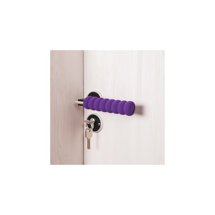 Anti-Collision Soft Door Handle Spiral Cover Baby Safety Protector - Purple-1