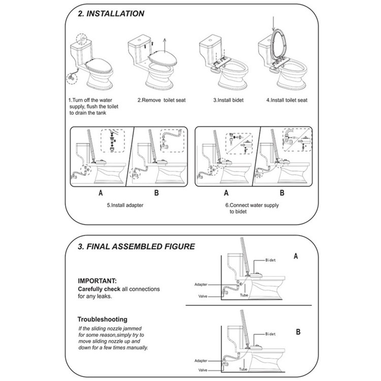 Single Cleaning Nozzle Cold Water Bidet Toilet Fresh Water Spray for Women - Asia/Australia G1/2 Standard Connector-14