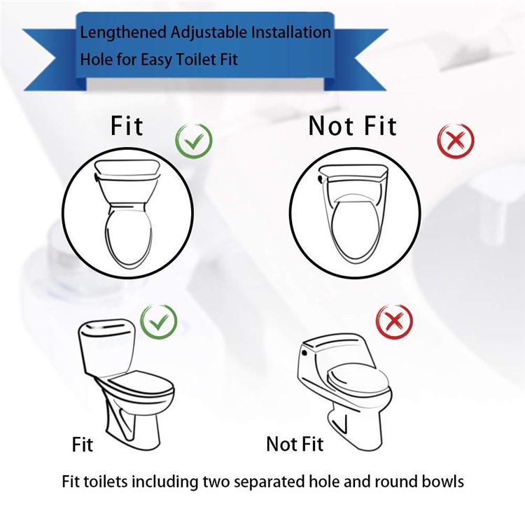 Women Bidet Toilet Seat Fresh Water Washer Dual Nozzle Cold Sprayer - North America 15/16 Standard Connector-8