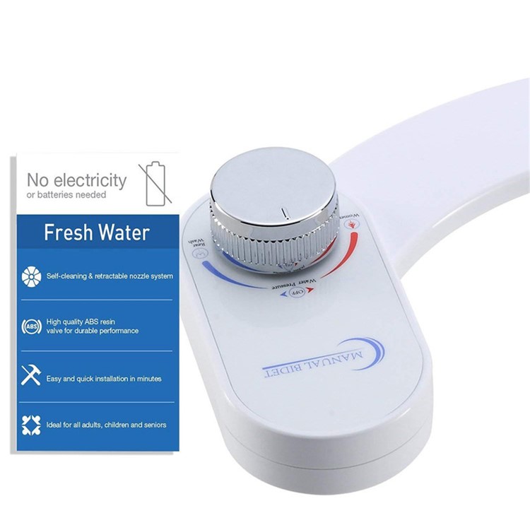 Non-Electric Bidet Toilet Single Nozzle Cold Water Fresh Water Sprayer for Women - North America 15/16 Standard Connector-3