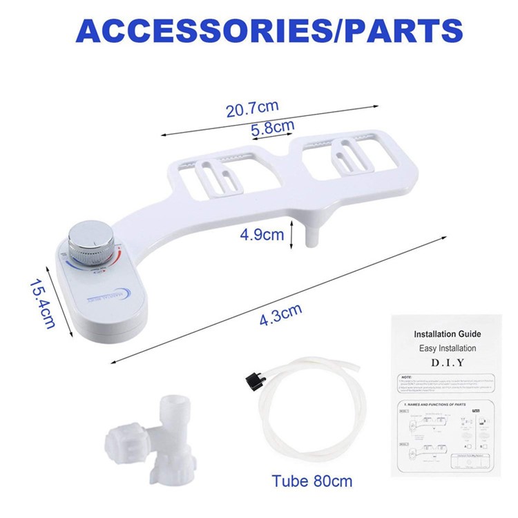 Non-Electric Bidet Toilet Single Nozzle Cold Water Fresh Water Sprayer for Women - North America 15/16 Standard Connector-7