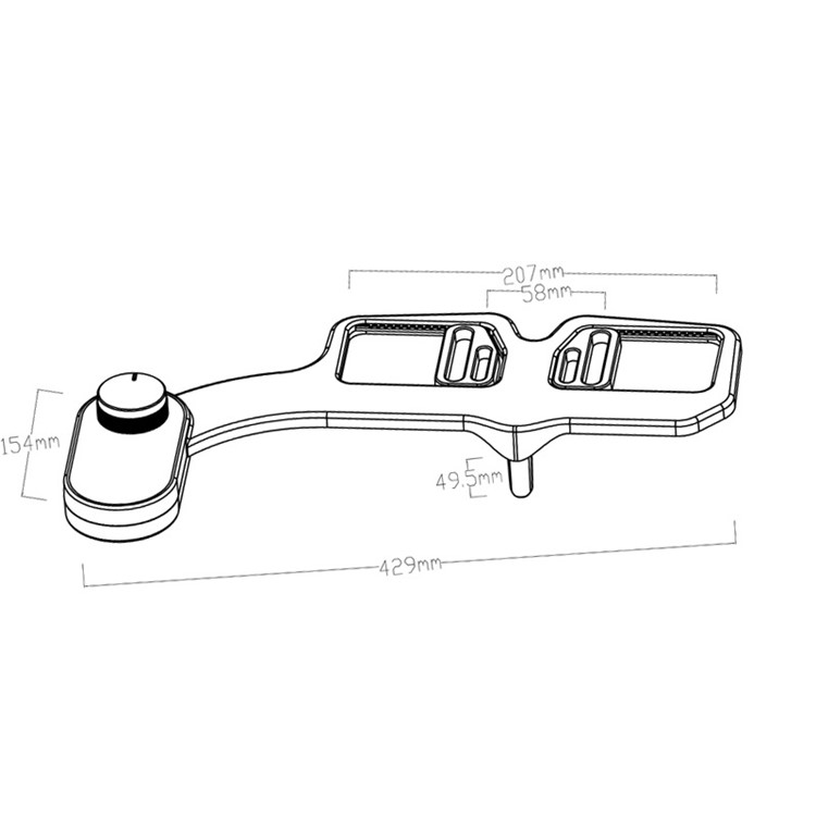 Non-Electric Bottom Feminine Dual Nozzle Cold Water Bidet Toilet Sprayer Washer - North America 15/16 Standard Connector-3